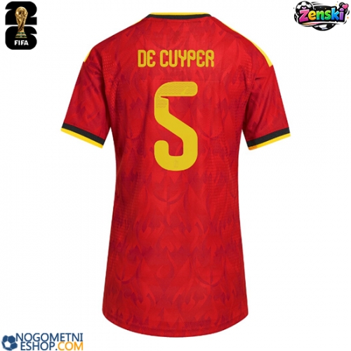Ženski Nogometni dresi Belgija Maxim De Cuyper #5 Domači SP 2026 Kratek Rokav